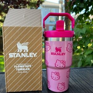 Super cute 20 Oz pink Hello Kitty Tumbler with handle and straw